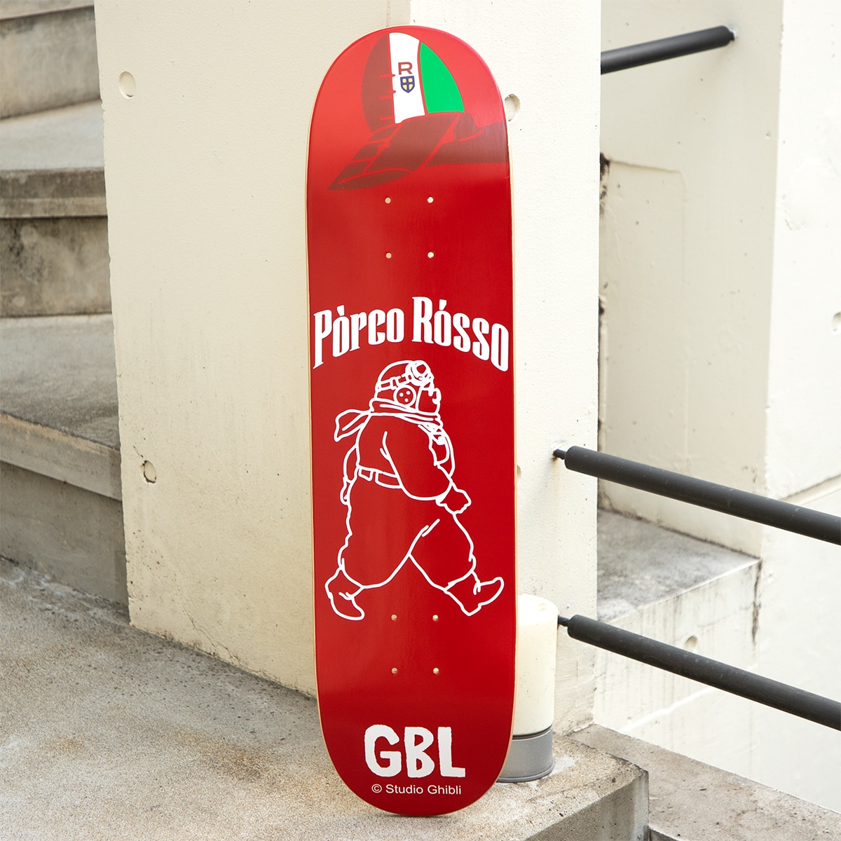 【GBL】紅の豚 スケートボードデッキ ポルコロッソ